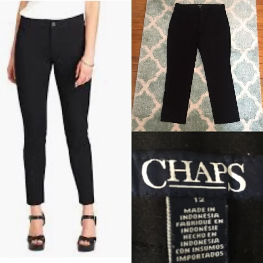 Chaps Triple Black stretch above ankle Straight !